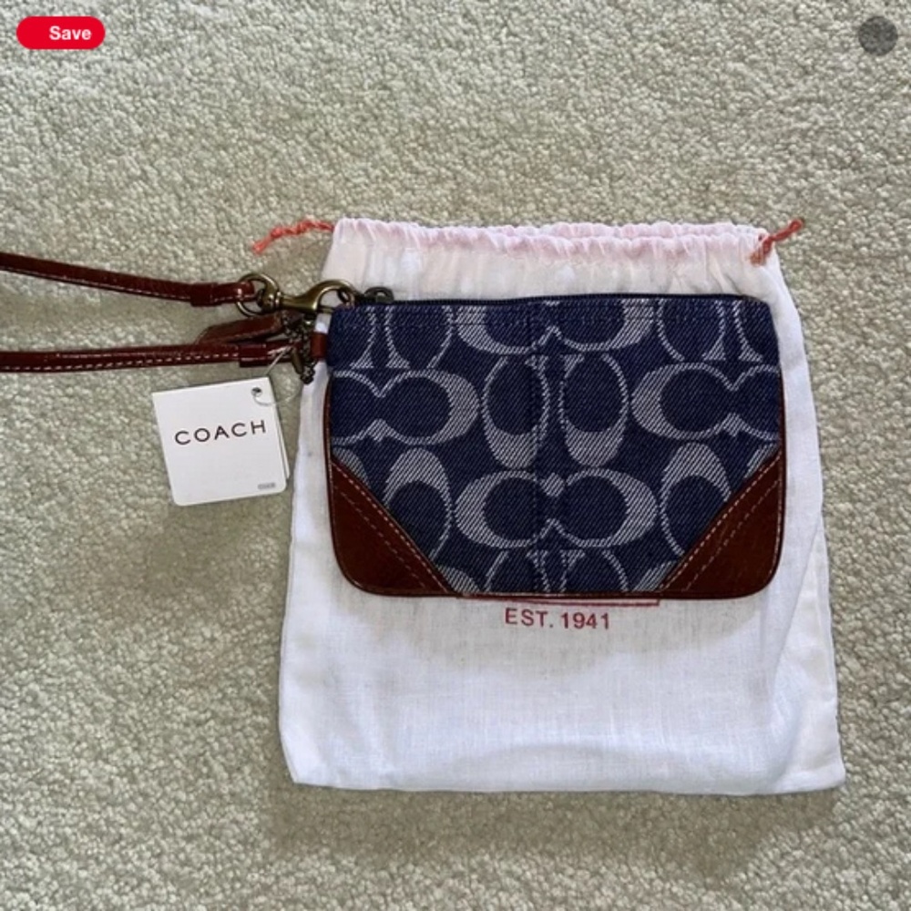 Coach Jean "Signature C" Cloth Wristlet
